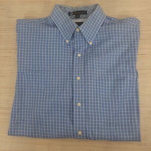 Tommy Hilfiger Blue with White checks Dress Shirt XL-17" * 34"-35"